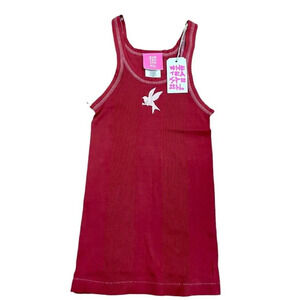 One Teaspoon Bower Bird Bossa Red Singlet Tank Top Size Medium